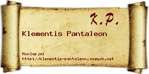 Klementis Pantaleon névjegykártya